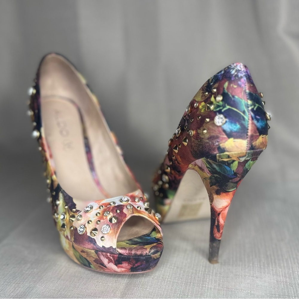 Aldo “Greysen” Floral Studded Heels